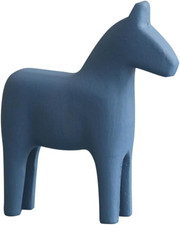 Schwedische Pferdestatue Holz Handbemalte Pferdefigur Tiermodell Skulptur