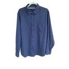 Hugo Boss Shirt XL Regular Fit Cotton Button Down Blue Long Sleeve Casual Sporty