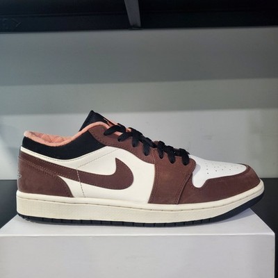 Jordan 1 Low SE Men's Size 11 Mocha Light Chocolate Crimson Pink Sneakers