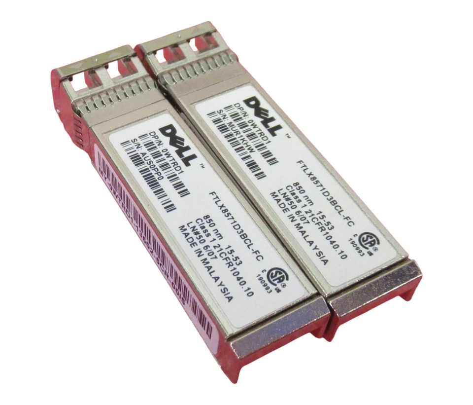2 x Dell WTRD1 10Gbps 10GBase-SR Multi-mode Fiber 300m 850nm LC SFP+ Transceiver - Image 2 of 4