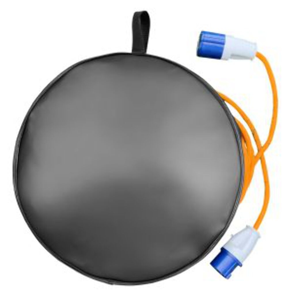 Htd Faux Leather Cable Bag Charcoal