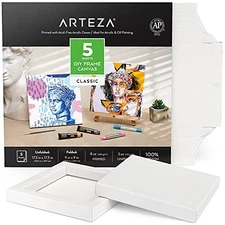 DIY Frame Canvases for Painting, 5 Sheets, 9 x 9 inches - Folded, 100%