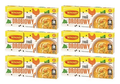 Winiary Hühner Brühwürfel 6x 120g - Maggi Hühnerbrühe 72 Würfel - Suppen Brühe