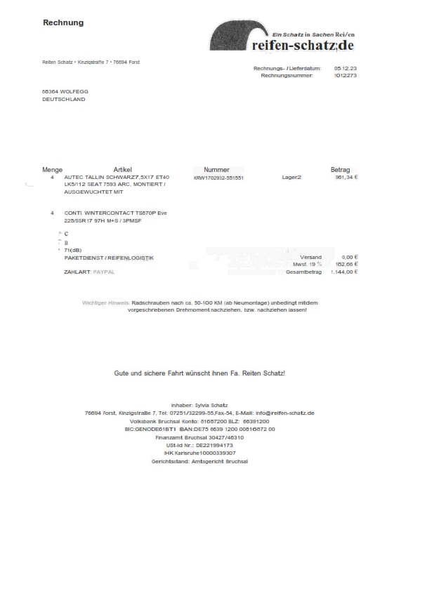 4 Winterreifen mit schwarzen Felgen 225/55 R17 97H SEAT Cupra Formentor - Bild 4 von 4