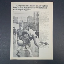 1973 Colgate-Palmolive Toothpaste Vintage Print Ad Walt Frazier New York Knicks