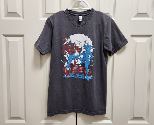 Men's Adam Turman American Apparel Paul Bunyan & Babe Cheers Cotton T-Shirt Sz S