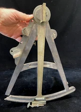19th Century 1800's English "Hadley" Ebony & Brass Octant Sextant AS IS