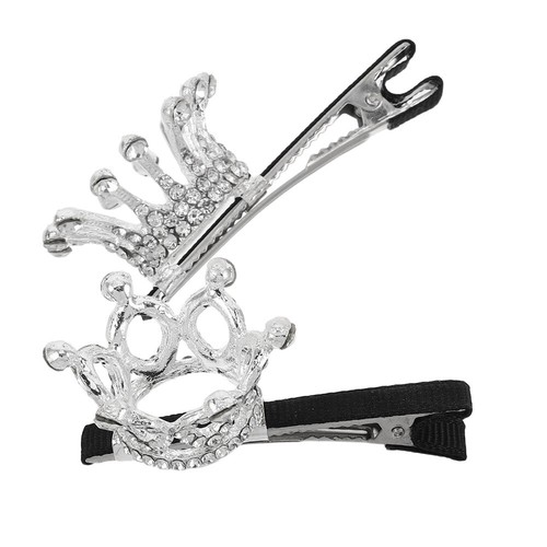 2 Pcs Children's Crown Barrette Girl Fashion Hairpin Decorative Clips
