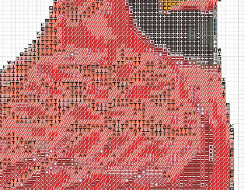 Handgezeichneter roter Kardinal Wildvogel Vögel gezählt Kreuzstichmuster Pixelkunst - Bild 4 von 4