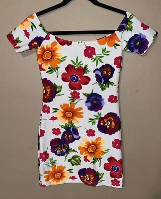 American Apparel X Cali Sun & Fun White Floral Bodycon Dress - NWOT | eBay American Apparel X Cali Sun & Fun White Floral Bodycon Dress - NWOT | eBay