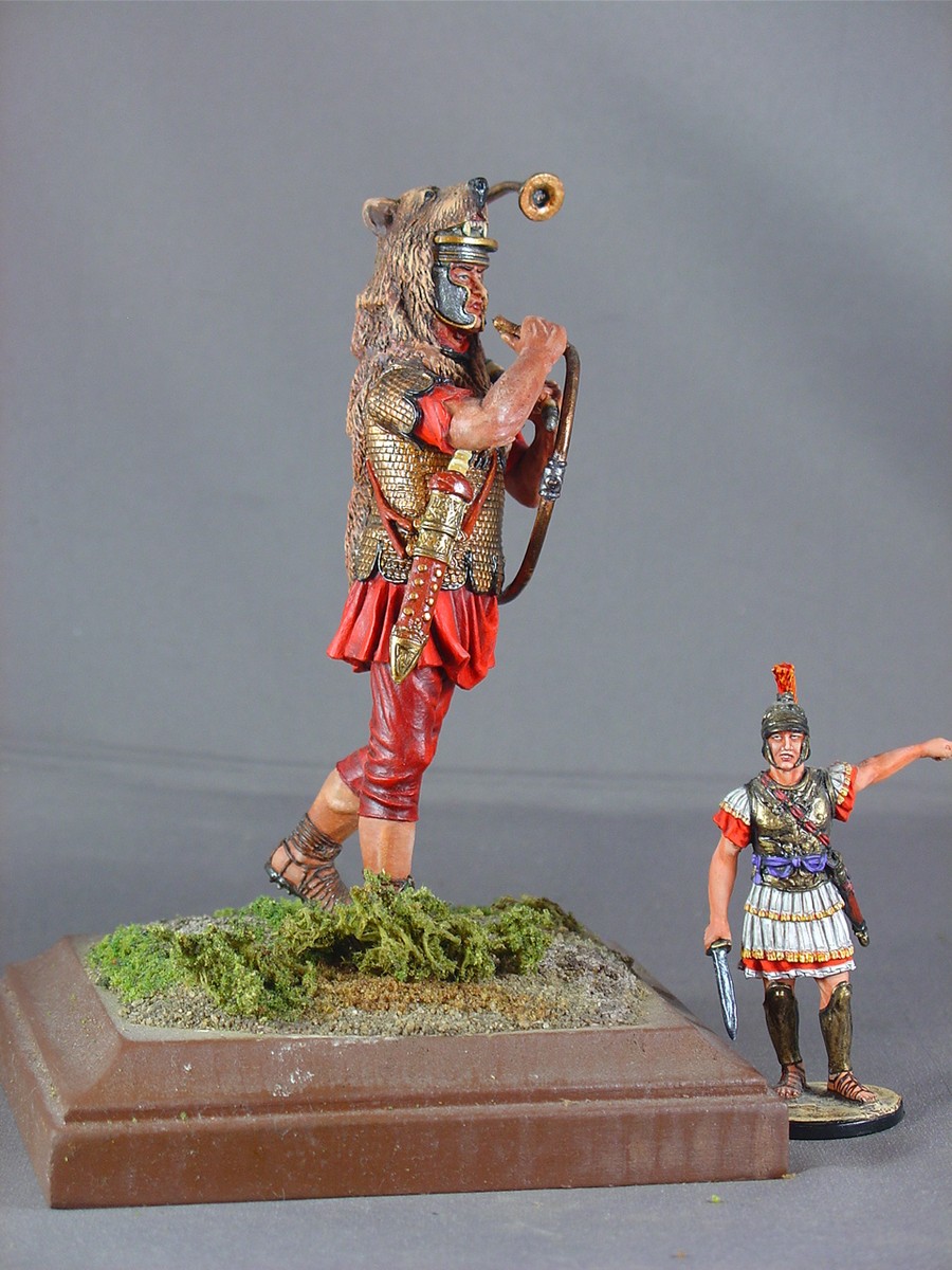 120mm Pegaso Roman Legionary Cornicen Cornu Horn model figure