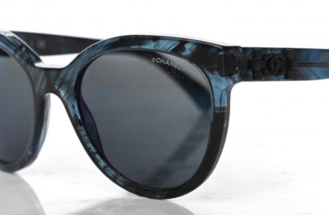 CHANEL Acetate Pantos Signature CC Sunglasses Blue 5315  display picture 1