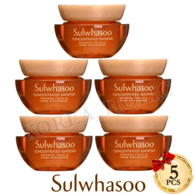 SULWHASOO Konzentrierte Ginseng Erneuernde Creme 5ml x 5 Stück Koreanische Ha...