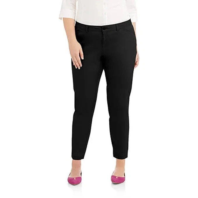 Faded Glory Dress Pants Women's Plus Size 24W Black Classic Chino         --A7-- - Image 3 of 3