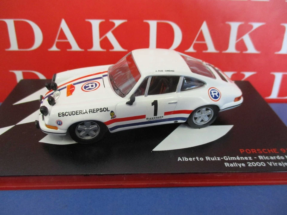 Die cast 1/43 Modellino Auto Porsche 911 S Rally 2000 Virajes 1970 - Immagine 2 di 4