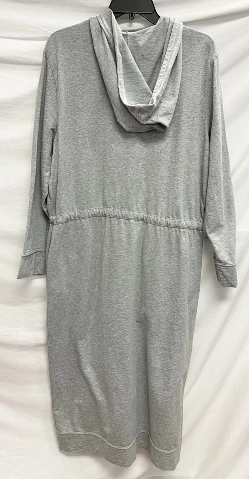 SHIMERA Gray Hoodie Drawstring Button-Up Robe Gown Dress Pajama XL 16 Nordstrom - Image 2 of 4