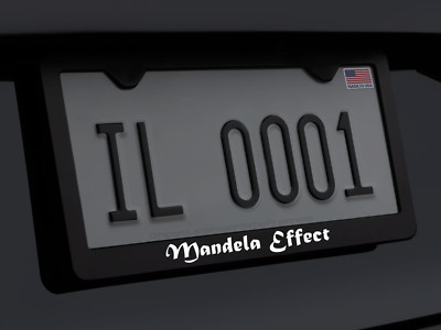 Mandela Effect License Plate Frame Black Metal Plate Holder
