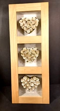 Faux Roses 3 Heart Shadowbox Bed Bath & Beyond Wall Art Vertical Orientation