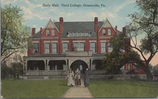 Postcard Daily Hall Thiel College Greenville PA 