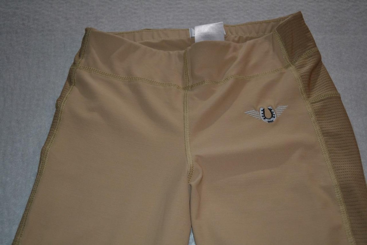 45052-a Tuff Rider Equestrian Leggings Pants Horseback Riding Tan Size XL Womens