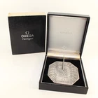 GENUINE OMEGA PEWTER METAL SUNDIAL PAPERWEIGHT HOROLOGIUM PROMOTIONAL RARE