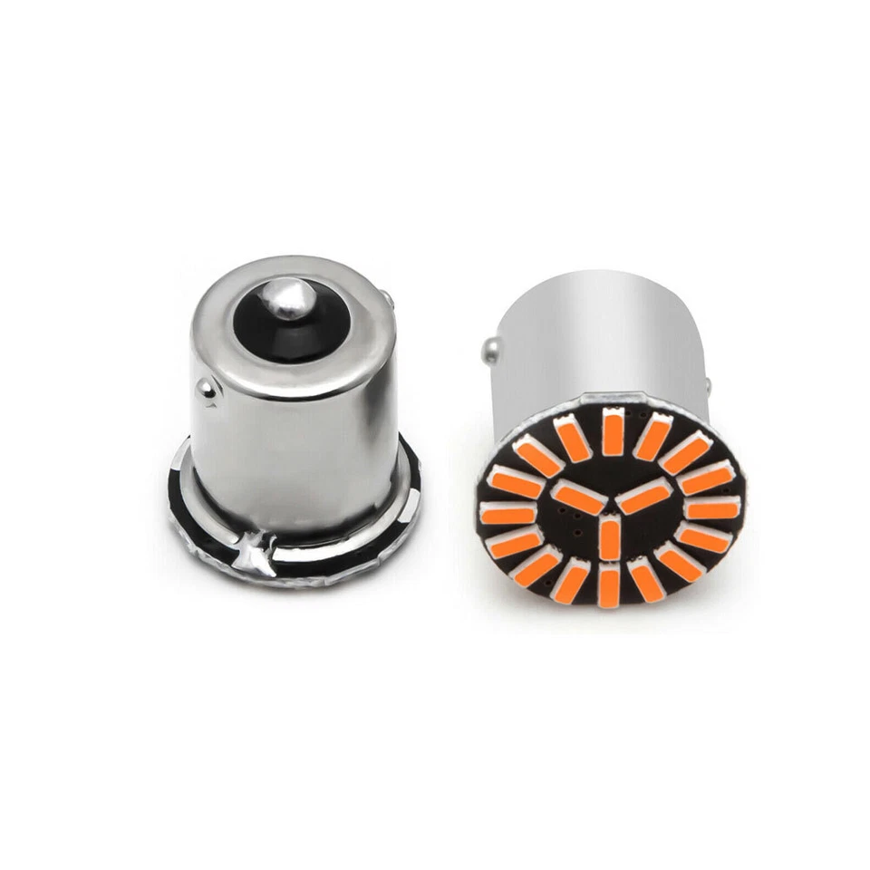 2x Car 1156 7506 LED Rear Turn Signal Lights Bulb Blinker Indicator Amber Bright - Image 2 of 4