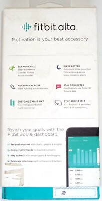 NIB FITBIT ALTA ACTIVITY TRACKER SMALL WITH BLACK BAND  display picture 3