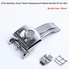 18mm Stainless Steel Pin Deployment Clasp Buckle For IWC Big Pilot Spitfire