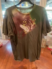 Hurley T Shirt Mens Large Black Graphic Print  Y2K