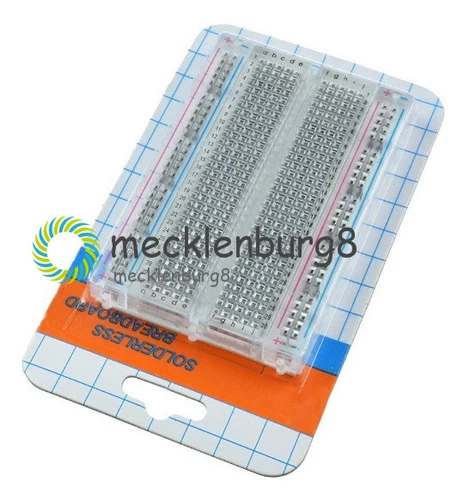 Mini Universal Clear Solderless Breadboard 400 Contacts Tie-points Available