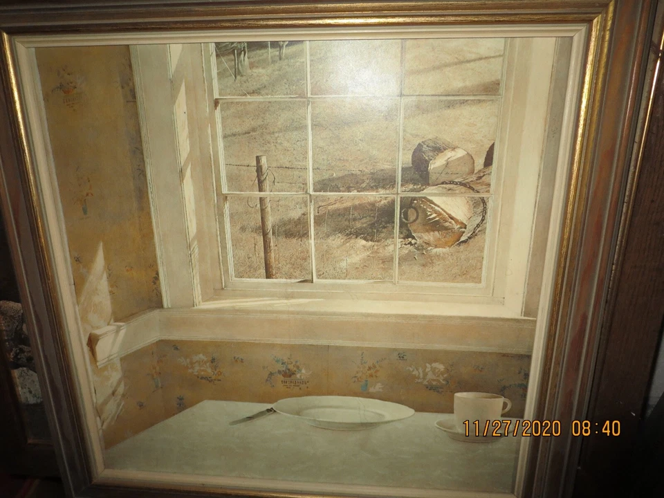 De colección. FOTO DE ANDREW WYETH-"DÍA DEL CERDO DE TIERRA"-23" X 22"-SOLO RECOGIDA LOCAL-#T16-12 Foto 4 de 4