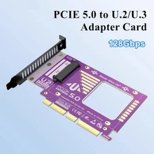PCIE 5.0 to 2.5 Inch U.2/U.3 SFF-8639 NVMe SSD Adapter Expansion Card