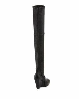 NEW $1925 RICK OWENS 39 US 8 BLACK STRETCH LEATHER THIGH NEW $1925 RICK OWENS 39 US 8 BLACK STRETCH LEATHER THIGH