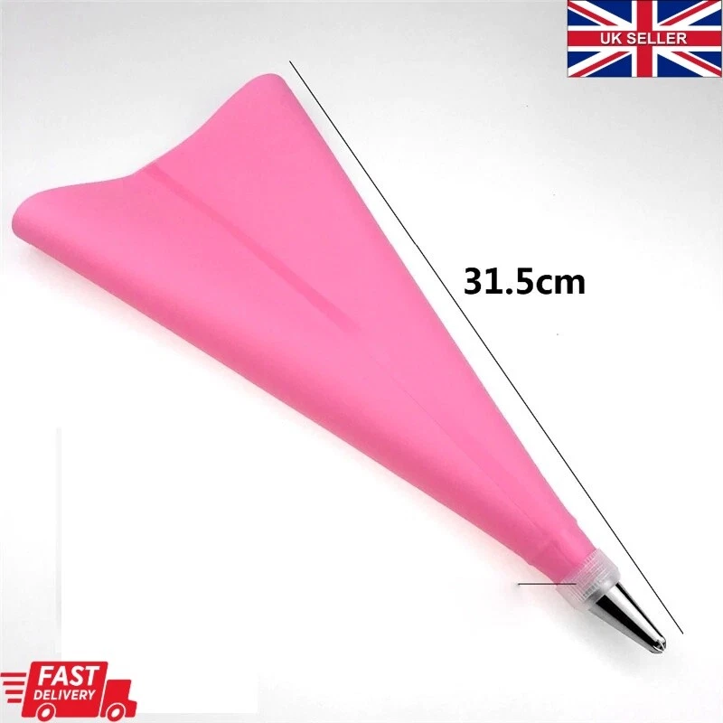 3 Pcs Silicone Reusable Cream DIY Icing Piping Pastry Bag Cake Decorating Tool - Image 3 of 4