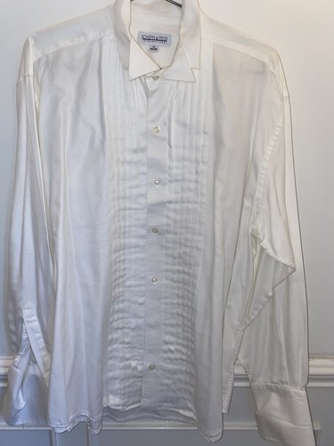 Joseph Feiss White Tuxedo Shirt 17 34 