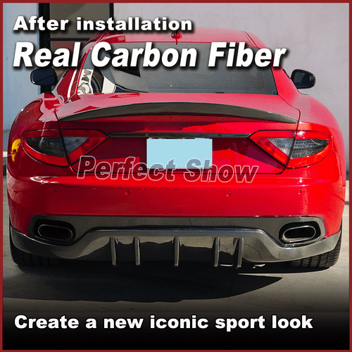 Carbon Heckdiffusor Diffusor Ansatz Lippe Passt für Maserati Gran Turismo 06-14 - Picture 4 of 13