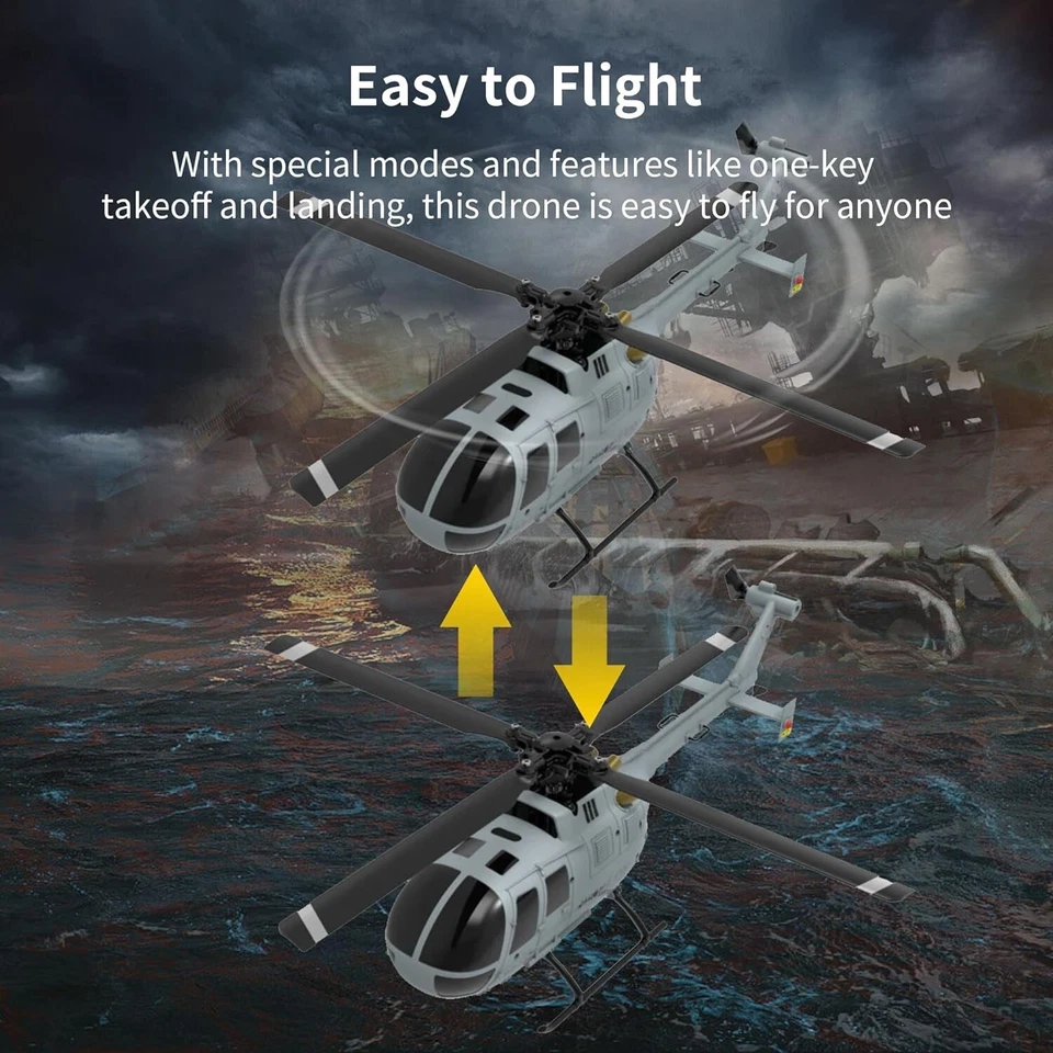 RC Helicopter Hubschrauber  BO105 4CH Flybarless 6-Axis Gyro RTF 2.4GHz - Bild 4 von 4