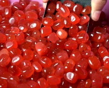 African Orange Sapphire Natural 100 Ct Cabochon Tumble Gemstone Lot AD747