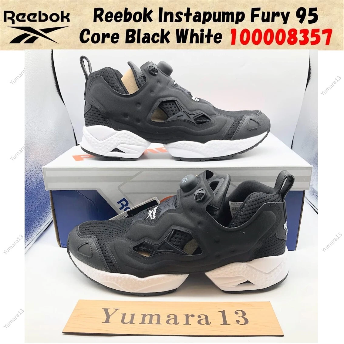 Reebok InstaPump Fury 95 Black White for Sale | Authenticity