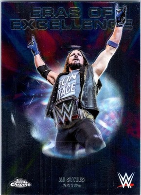 AJ Styles 2026 Topps Chrome WWE #ERA-26 Eras of Excellence Insert Trading Card