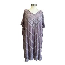 Sundance Violette Embroidered Boho Dress Lace Cottagecore Romantic Size XL