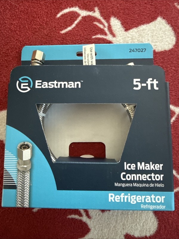 10x Eastman Ice Maker Connector for Refrigerator 5 ft New 247027 Steel Flex Line