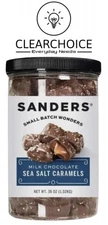 New SANDERS Milk Chocolate Sea Salt Caramels - 36 oz Jar, Fine Chocolates Snack
