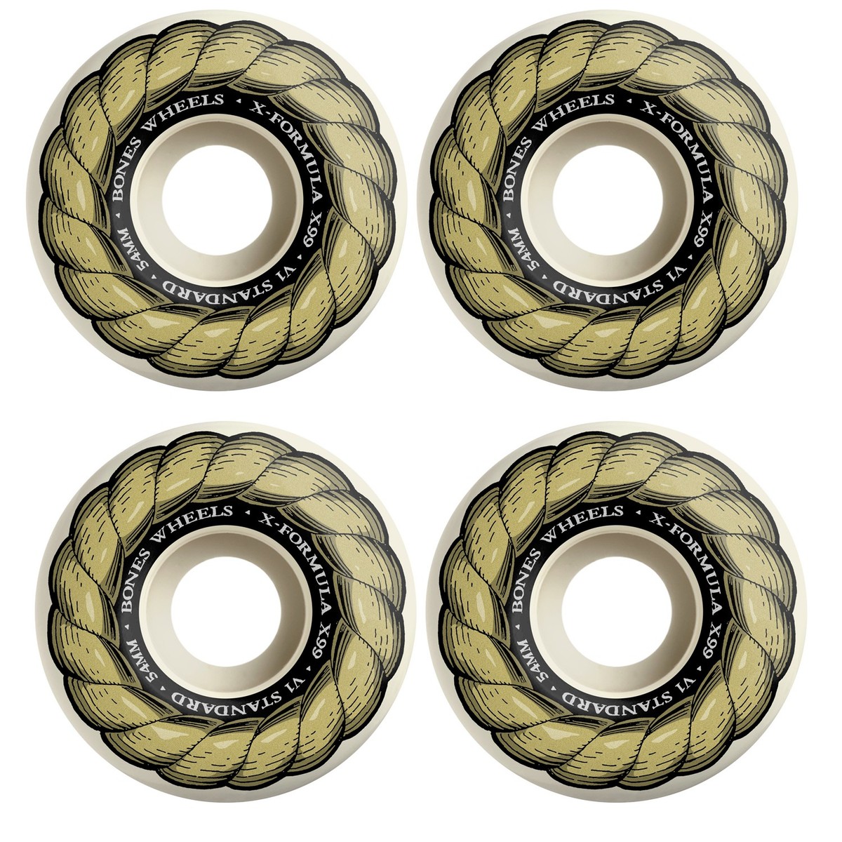 Bones Skateboard Wheels 54mm X-Formula Standard V1 99A White | eBay