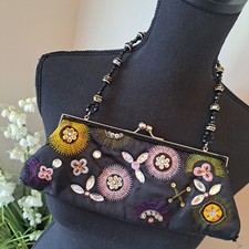Jeweled And Sequin Purse Handbag Beaded Chain...