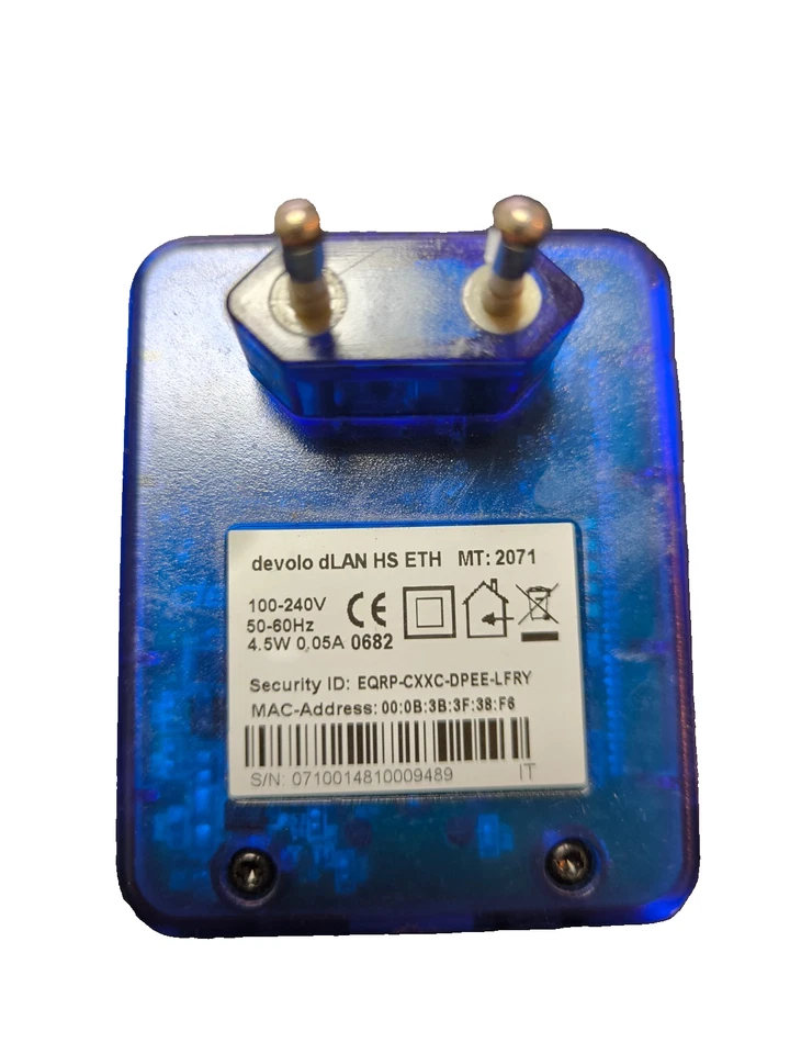 Devolo dLAN HS ETH MT: 2071 BLAU - Bild 2 von 2