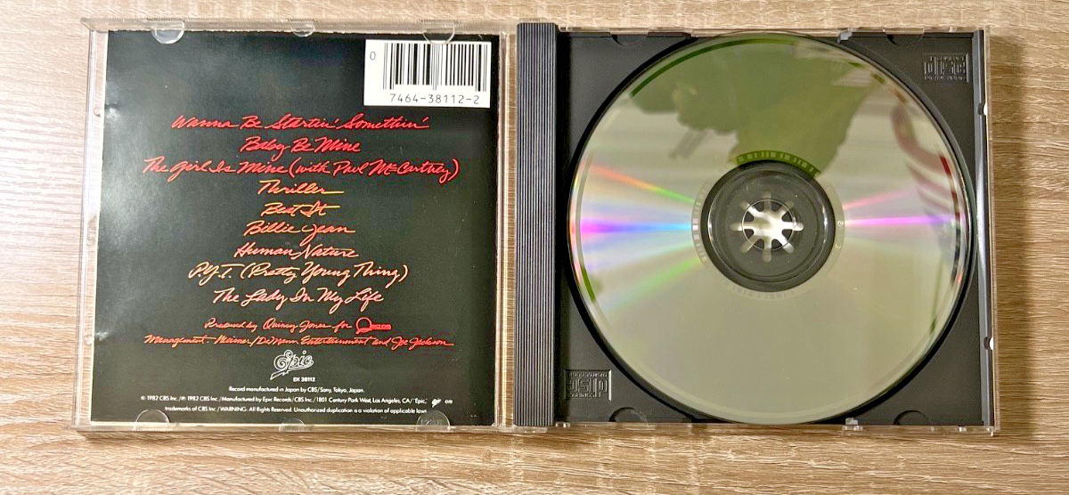 Michael Jackson Thriller CD Pop Rock 1982 Epic Records 80's Billy