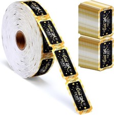 1000 Pcs Tickets Roll Single Carnival Raffle Tickets Black Golden Numbered Ca...