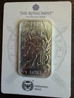(NEW SEALED) THE ROYAL MINT 1 OUNCE NORSE GODS LOKI SILVER BAR IN ASSAY
