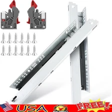 6 Pair 22 Inch Full Extension Soft Close Undermount Drawer Slides Steel Glides